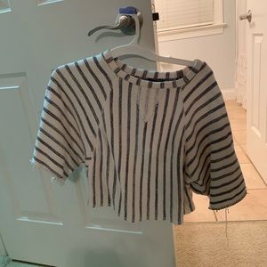 Anthropologie crop top short sleeve sweater